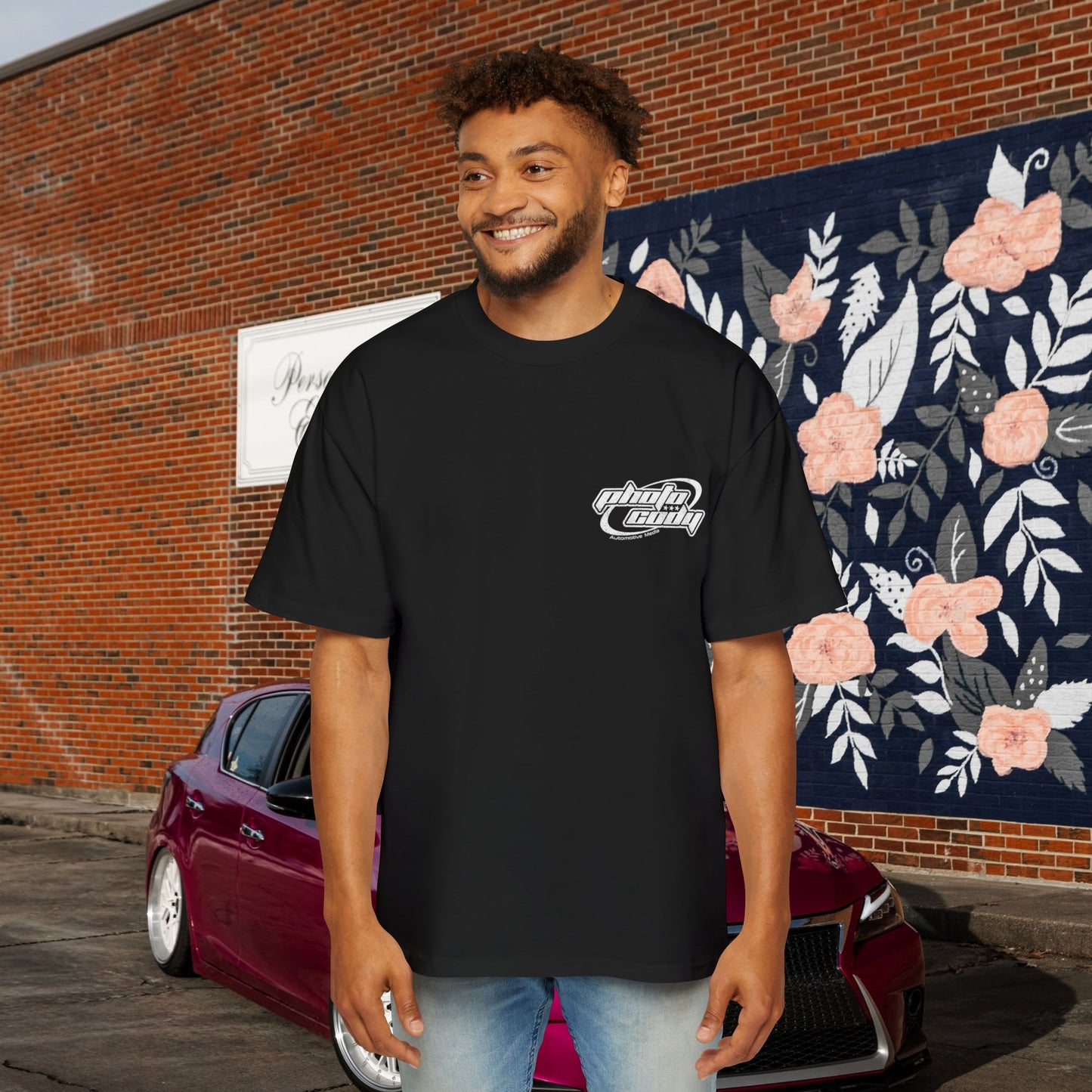 Support Local Car Shows Heavy Oversize Tee