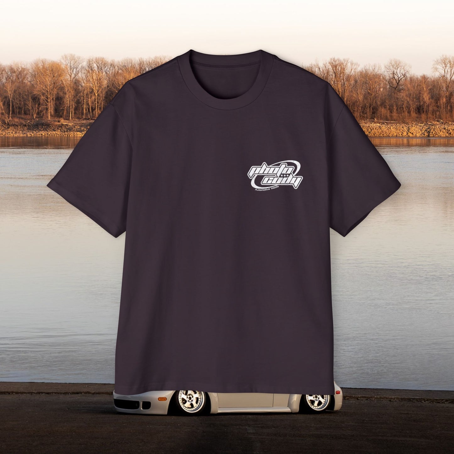 Support Your Local Car Shows Oversized Heavy Tee